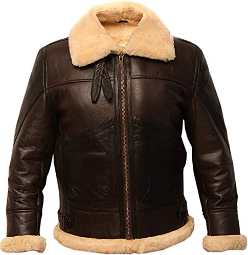B3 Bomber Real Shearling Two Tone Sheepskin Leather Jacket – GENUSKIN